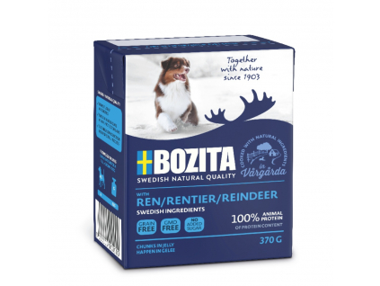 Bozita Dog kousky v želé se sobím masem tetrapak 370 g z kategorie Chovatelské potřeby a krmiva pro psy > Krmiva pro psy > Konzervy pro psy