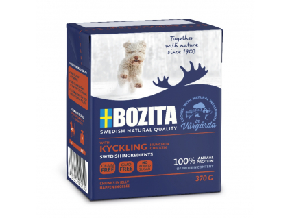 Bozita Dog kousky v želé s kuřecím masem tetrapak 370 g z kategorie Chovatelské potřeby a krmiva pro psy > Krmiva pro psy > Konzervy pro psy