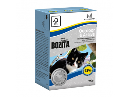 Bozita Feline Cat Outdoor & Active, tetrapak 190 g z kategorie Chovatelské potřeby a krmiva pro kočky > Krmivo a pamlsky pro kočky > Konzervy pro kočky