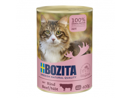 Bozita Cat paté s hovězím masem 400 g z kategorie Chovatelské potřeby a krmiva pro kočky > Krmivo a pamlsky pro kočky > Konzervy pro kočky