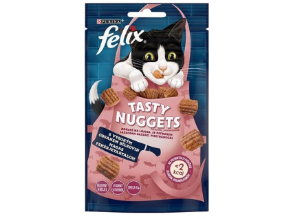 Felix Tasty Nuggets losos a pstruh 50g z kategorie Chovatelské potřeby a krmiva pro kočky > Krmivo a pamlsky pro kočky > Pamlsky pro kočky