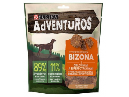 Purina Adventuros s bizonem a brusinkami 90g z kategorie Chovatelské potřeby a krmiva pro psy > Pamlsky pro psy > Poloměkké pamlsky pro psy