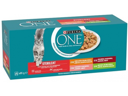 Purina One Multipack Sterilcat minifiletky ve šťávě 40x85g z kategorie Chovatelské potřeby a krmiva pro kočky > Krmivo a pamlsky pro kočky > Kapsičky pro kočky