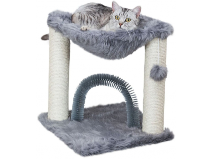 Trixie škrabadlo BAZA s lůžkem šedá 50cm z kategorie Chovatelské potřeby a krmiva pro kočky > Škrabadla pro kočky