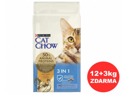 Purina Cat Chow Special Care 3in1 12kg+3kg ZDARMA z kategorie Chovatelské potřeby a krmiva pro kočky > Krmivo a pamlsky pro kočky > Granule pro kočky