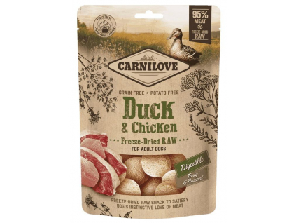 CARNILOVE FREEZE DRIED RAW SNACKS DUCK & CHICKEN 60G