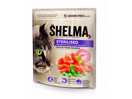 SHELMA Cat Sterilised Salmon GF 750 g