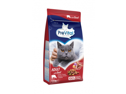PreVital Cat hovězí granule 1,4kg