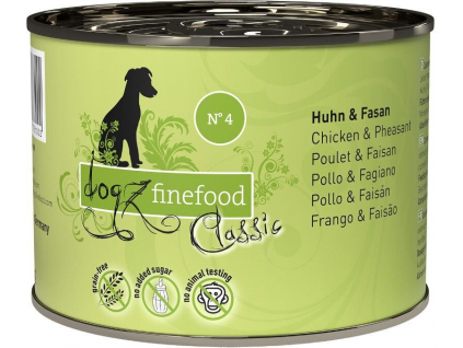 Konzerva Dogz Finefood No.4 s kuřecím a bažantím masem 200 g