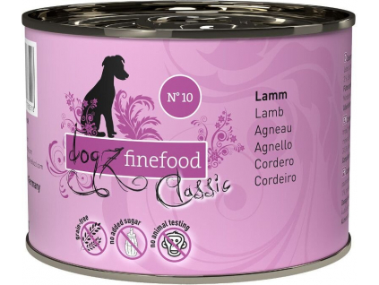 Konzerva Dogz Finefood No.10 s jehněčím masem 200 g