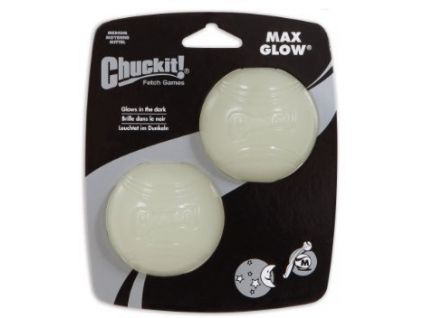 Chuckit! Labda Glow Medium 6,5 cm - világító 2 db