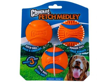 Chuckit! Loptičky Medley 3 Medium sada 6,5 cm