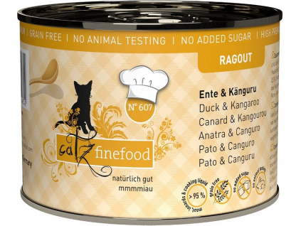 Catz finefood konzerva Ragout No.607 – s kachním a klokaním masem 190 g