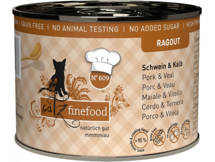 Catz finefood konzerva Ragout No.609 – s vepřovým a telecím masem 190 g