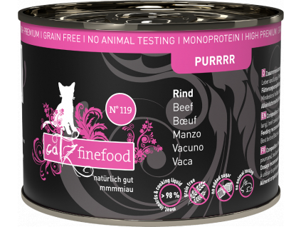 Catz finefood konzerva Purr No.119 - s hovězím masem 200g