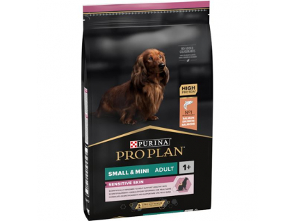 Pro Plan Dog Adult Small&Mini Sensitive Skin losos 7 kg z kategorie Chovatelské potřeby a krmiva pro psy > Krmiva pro psy > Granule pro psy