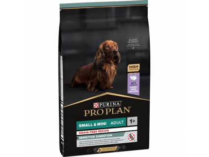 Pro Plan Dog Adult Small&Mini Grain Free Sensitive Digestion krůta 7 kg z kategorie Chovatelské potřeby a krmiva pro psy > Krmiva pro psy > Granule pro psy