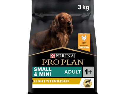 Pro Plan Small & Mini Adult Light Sterilised kuře 3 kg