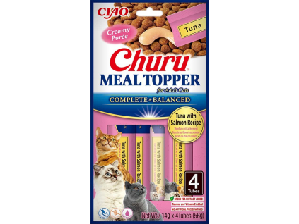 Churu Cat Meal Topper Tuna with Salmon Recipe 4x14g