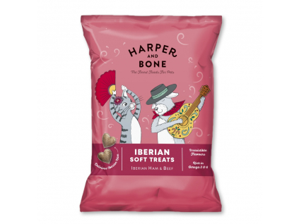 Harper and Bone Cat & Dog iberské měkké pamlsky hovězí 90g