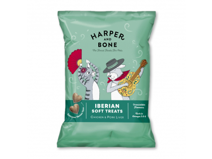 Harper and Bone Cat & Dog iberské měkké pamlsky kuře a vepřové 90g