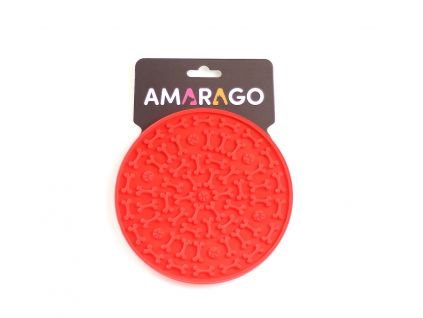 Amarago Licking Mat Circle Red