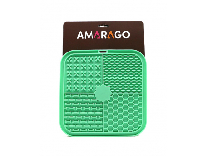 Amarago lízací podložka hranatá 20x20cm zelená
