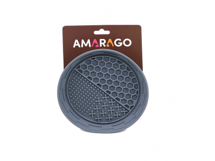 Amarago lízací podložka kulatá miska tmavě šedá