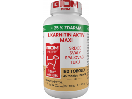 Giom S pes L karnitin Aktiv 60 MAXI tbl+25% zdarma