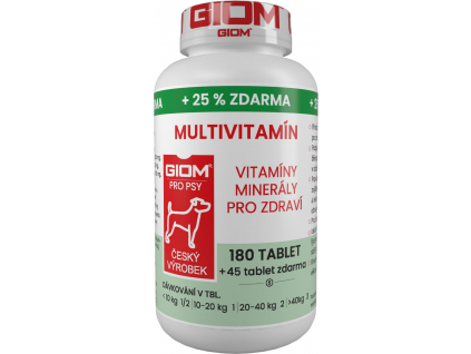 Giom S pes Multivitamín 180 tbl+25% zdarma