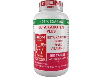 Giom S pes Beta karoten plus 180 tbl+25% zdarma