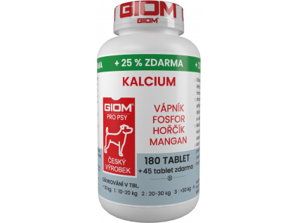 Giom S pes Kalcium 180 tbl+25% zdarma