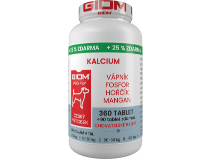 Giom S pes Kalcium 360 tbl+25% zdarma