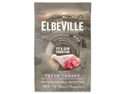 Krmivo ELBEVILLE Senior All Breeds Fit and Slim Condition Fresh Turkey 4kg