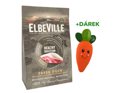 Krmivo ELBEVILLE Adult Mini Healthy Digestion Fresh Duck 4kg  + ZDARMA hračka Mrkev 18cm