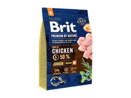 Brit Premium Dog by Nature Junior M 3kg z kategorie Chovatelské potřeby a krmiva pro psy > Krmiva pro psy > Granule pro psy