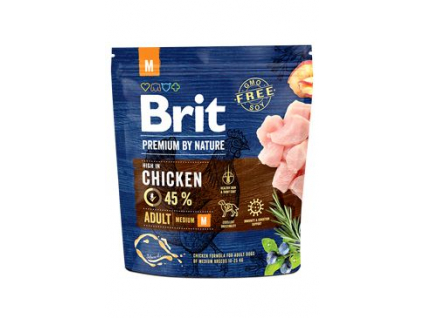 Brit Premium Dog by Nature Adult M 1kg z kategorie Chovatelské potřeby a krmiva pro psy > Krmiva pro psy > Granule pro psy