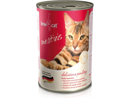 Bewi Cat Meatinis Poultry balení 400 g konzerva pro kočky