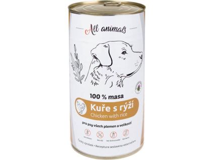 All Animals Dosenfutter Hähnchenhack mit Reis 1200 g