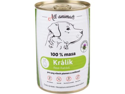 All Animals Hundefutter Dose Kaninchenhack 400 g