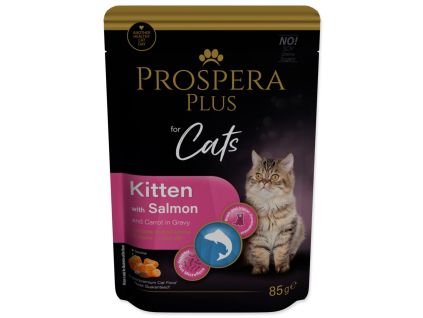 Kapsička Prospera Plus Cat Kitten losos a mrkva 85g