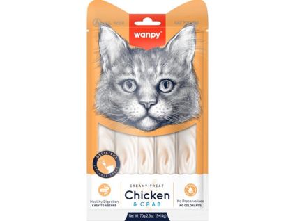 Wanpy Leckpaste Huhn und Krabbe 5×14 g
