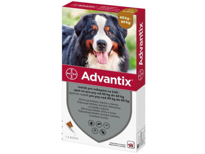 Advantix Spot On 1x6ml pro psy 40-60kg z kategorie Chovatelské potřeby a krmiva pro psy > Antiparazitika pro psy > Pipety (Spot On) pro psy