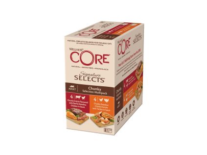 Wellness Core Cat Selects Chunky Multipack Tin 632g