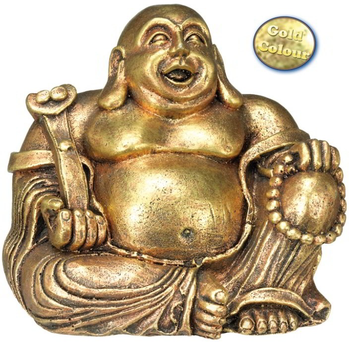 Nobby akvarijní dekorace zlatý Buddha 13,5 x 11 x 12 cm