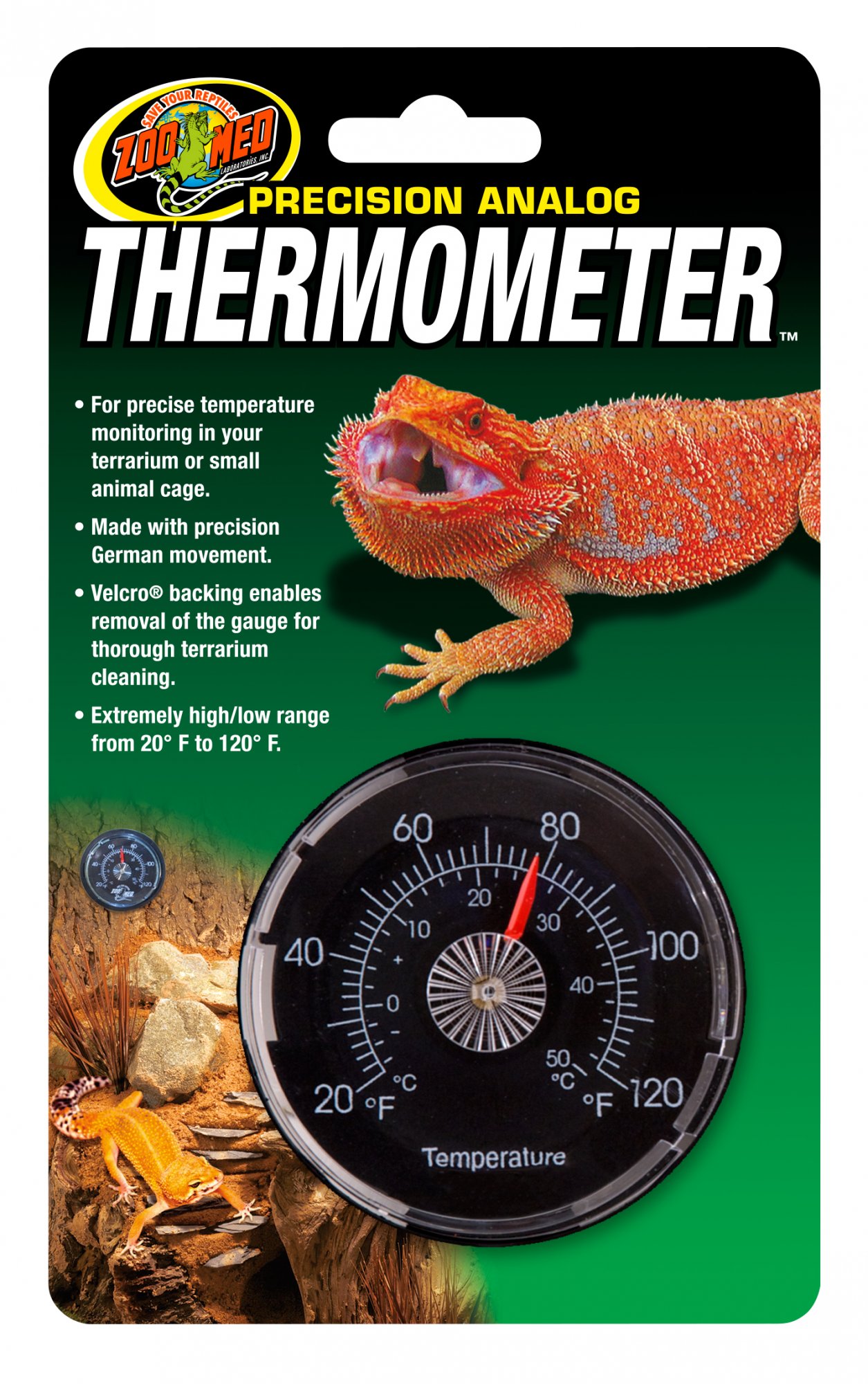 ZOOMED ZMD Analog.Reptile Thermometer