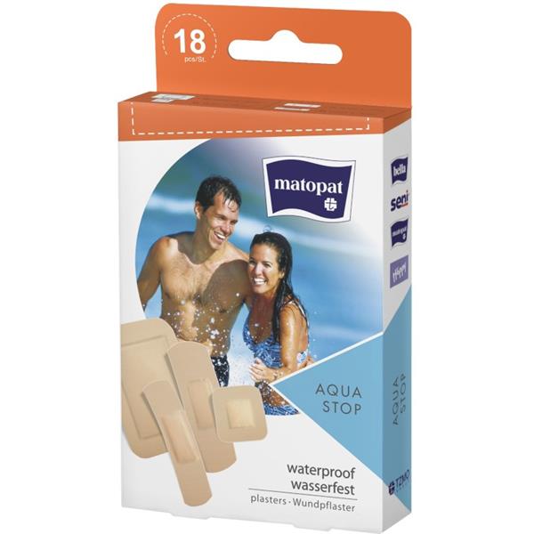 Matopat Náplasti voděodolné AQUA STOP 18 ks