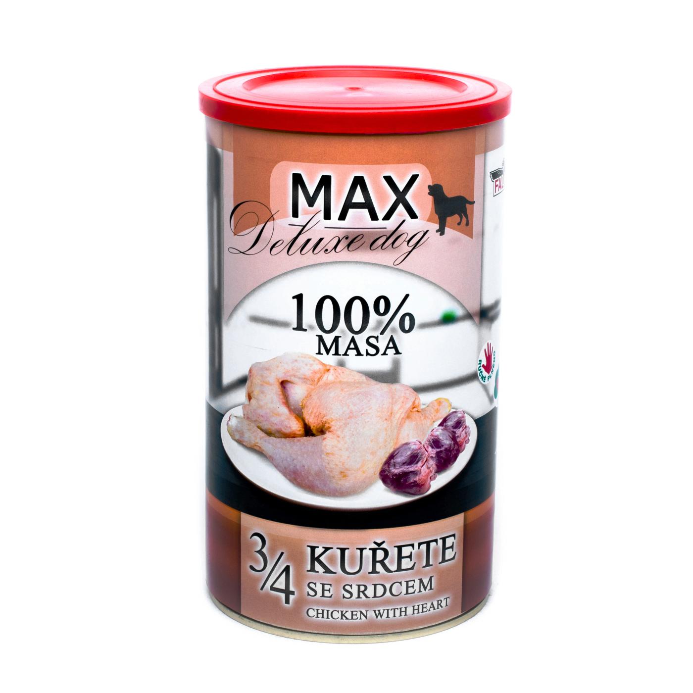 Max Deluxe Dog 3/4 kuřete se srdcem 1200g