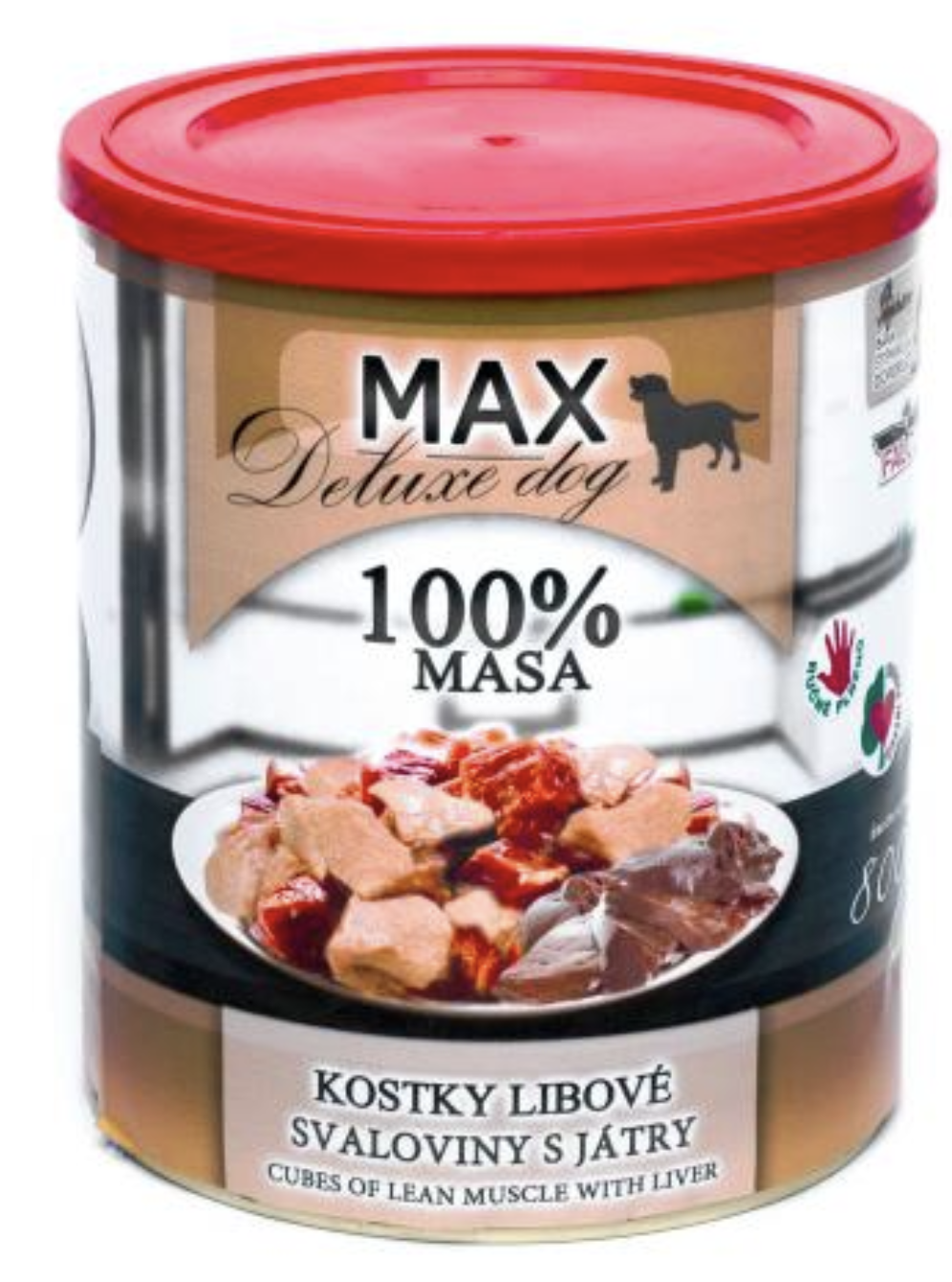 Max Deluxe Adult kostky libové svaloviny s játry 800 g