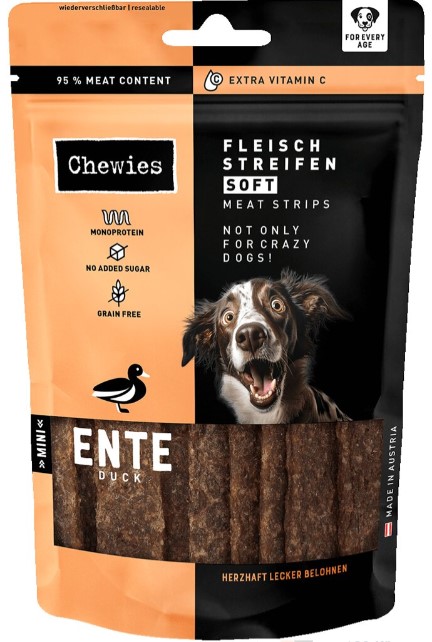 Chewies Fleischstreifen Soft Kachní maso Mini 70 g